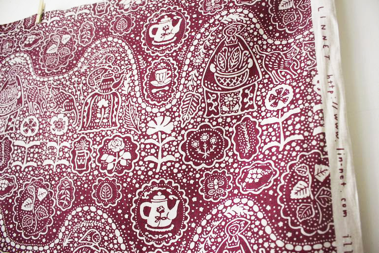 LINNETリネンプリント ハーブティー